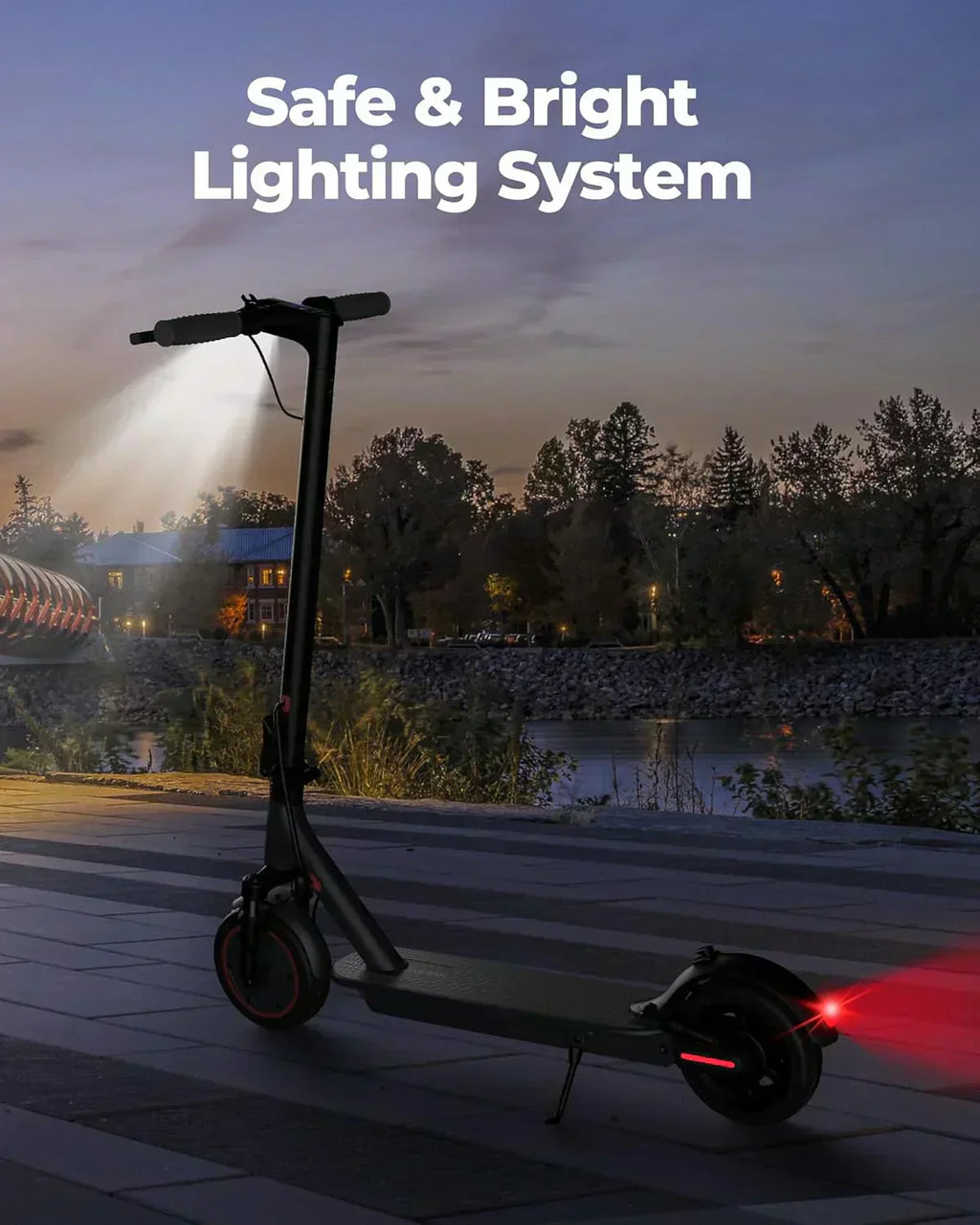 Electric Scooter 350W/500W Powerful Motor 8.5/10 Solid Tires 19/22Mph 28/21/12 Miles Range