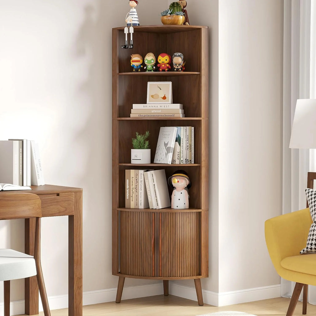 Corner Cabinet, 66.73'' Tall Modern Corner Bathroom Storage Cabinet