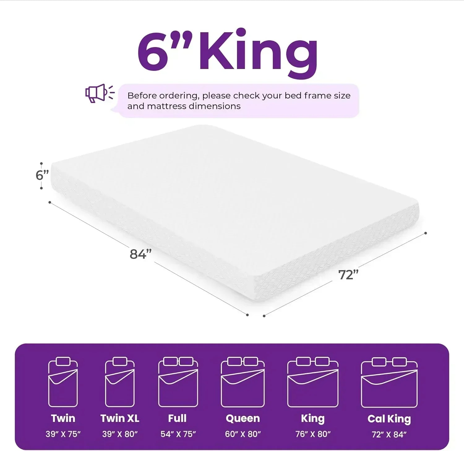 GAESTE 8-inch Fully Cooling Gel Memory Foam Mattress Mattress-in-a-Box