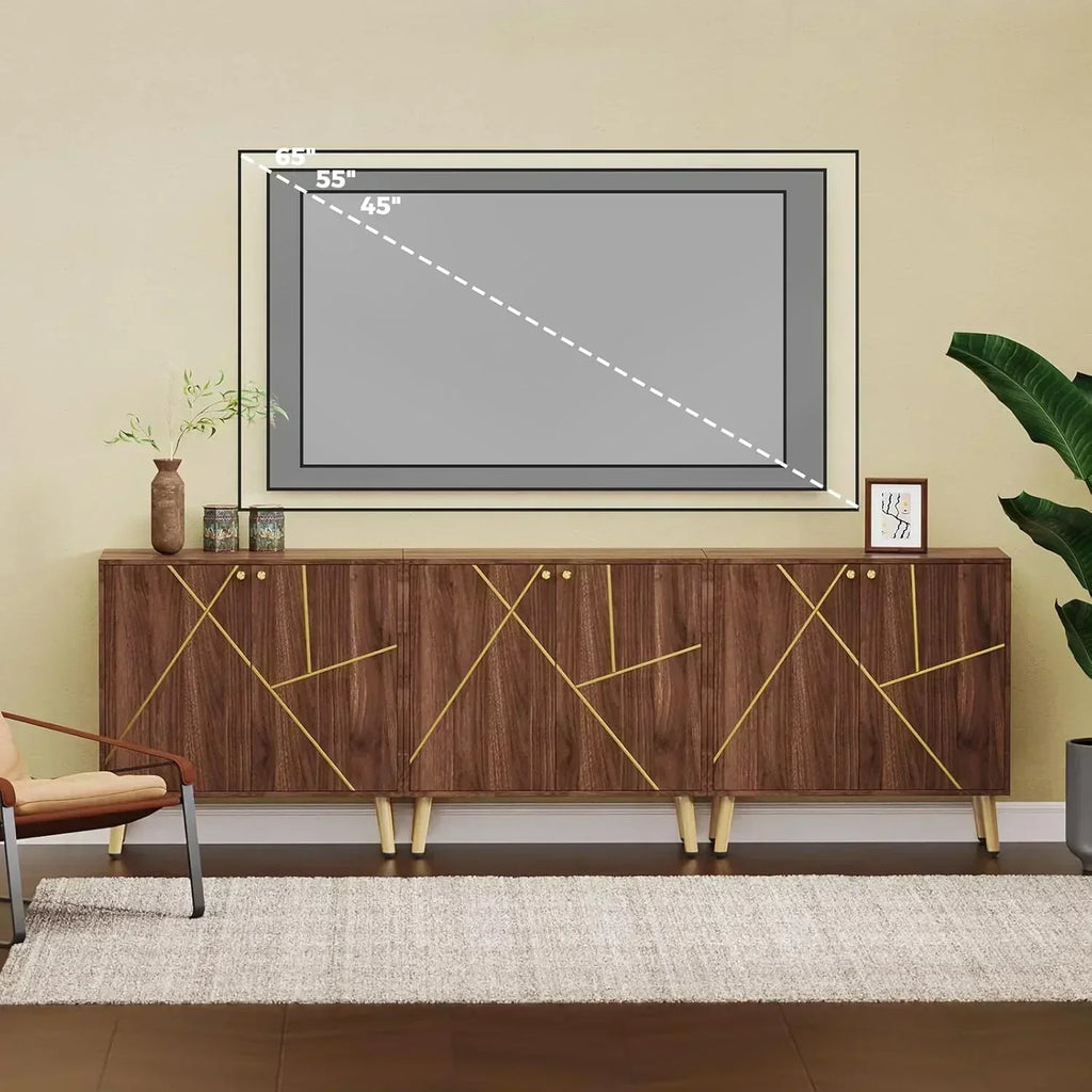 Free Standing Cabinet Black Wood for Living Room Bedroom Dining Room Hallway